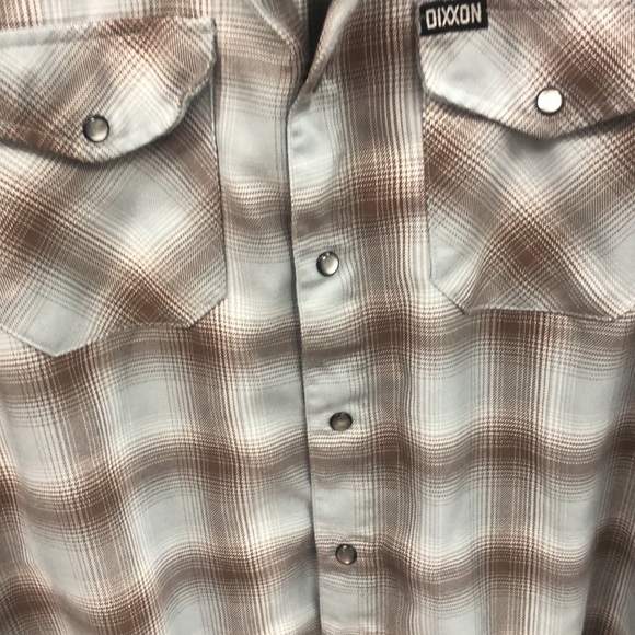 DIXXON “Dawn Patrol” long sleeve button down flannel shirt with snaps. Mens L - Picture 3 of 4